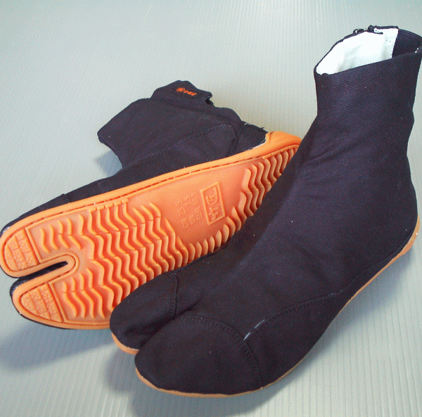 ファスナー式クッション底祭地下足袋（黒）−祭足袋